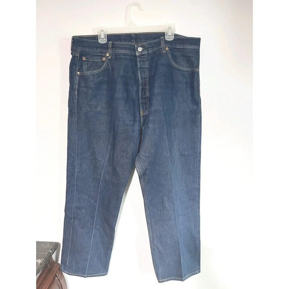 Levi's  501 Jeans Blue Button Fly Shrink To  Fit Men 42x30